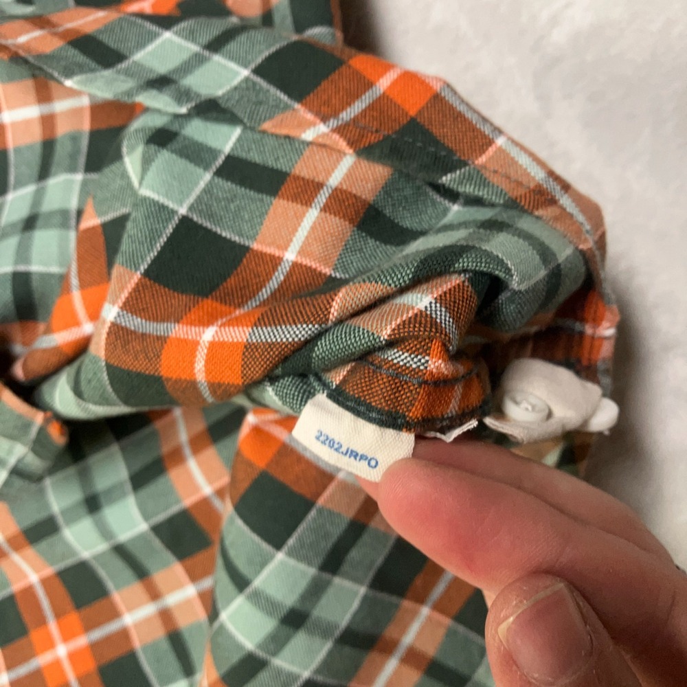 Taylor Stitch The Jack Button Down Rust Plaid Oxford Shirt Mens 40 / M Huckberry - Picture 6 of 8